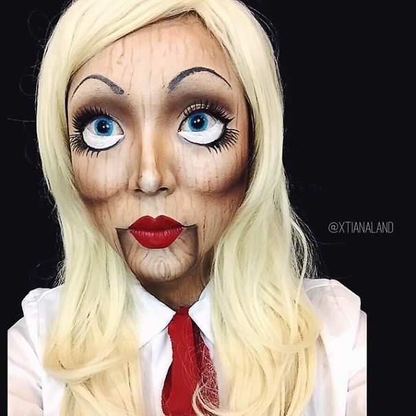  Примеры фантастически жуткого хэллоуинского макияжа (30 фото) 