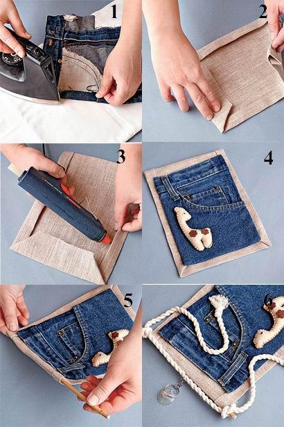 Что сделать из старой джинсовой одежды, 60 Идей
