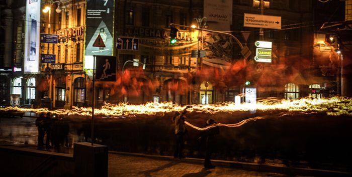 В Киеве отметили 106-летие Бандеры факельным шествием (29 фото)