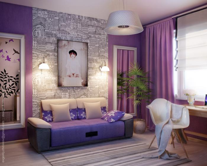 Спальня для девушки – красивых и простых решений в дизайне (71 фото)