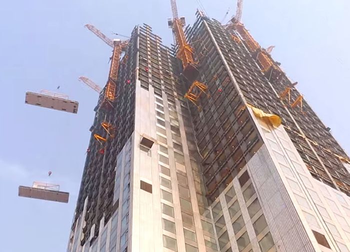 В течение 19 дней китайцы построили 57-этажный небоскреб (10 фото)