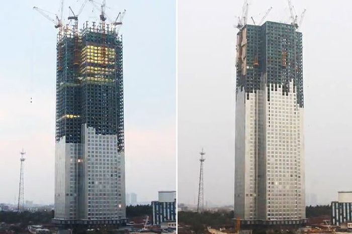В течение 19 дней китайцы построили 57-этажный небоскреб (10 фото)