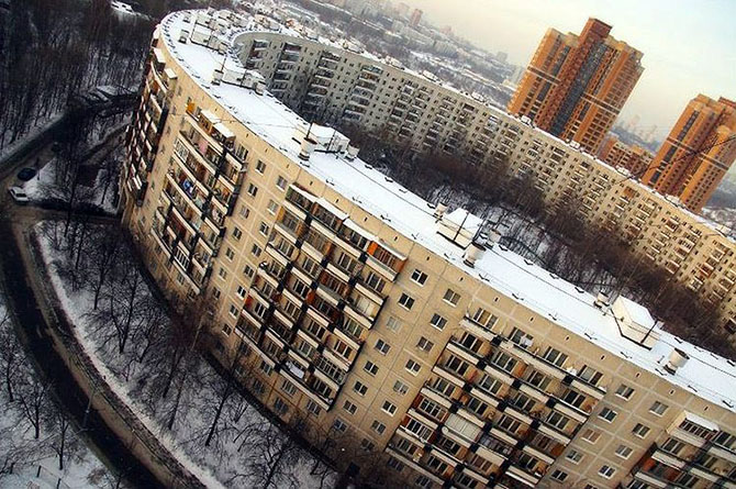Московский «Бублик» или история круглого дома (17 фото)