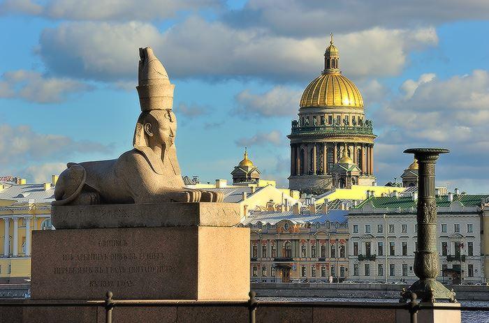 Древнеегипетские статуи сфинксов в Петербурге (4 фото)