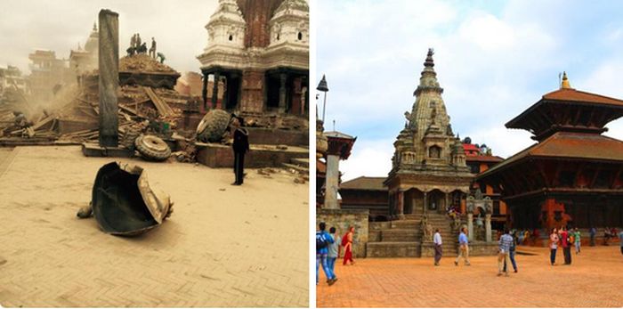 Последствия землетрясения в Непале на фото «до и после» (5 фото)