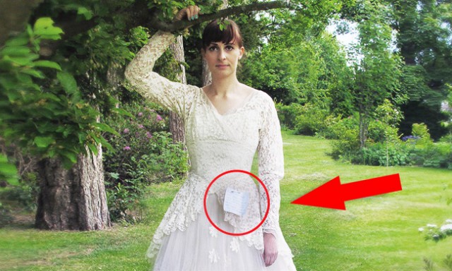 Неожиданный сюрприз в свадебном платье (5 фото)