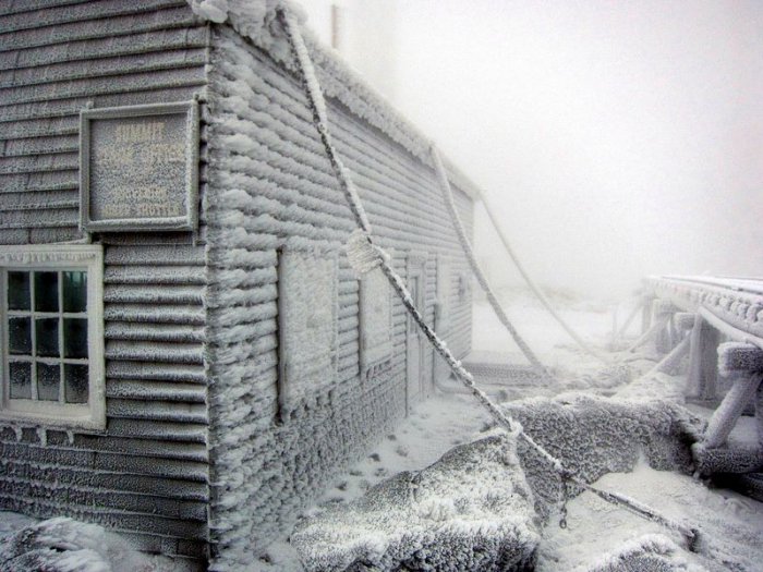 Гора Вашингтон – место с самой плохой погодой в мире (13 фото)