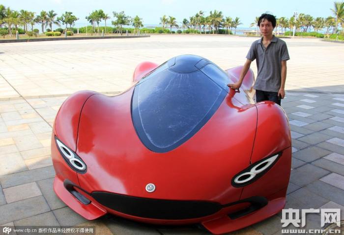 Китаец построил электрический суперкар (11 фото)