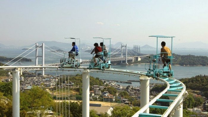 SkyCycle - японские горки с педалями (8 фото) 
