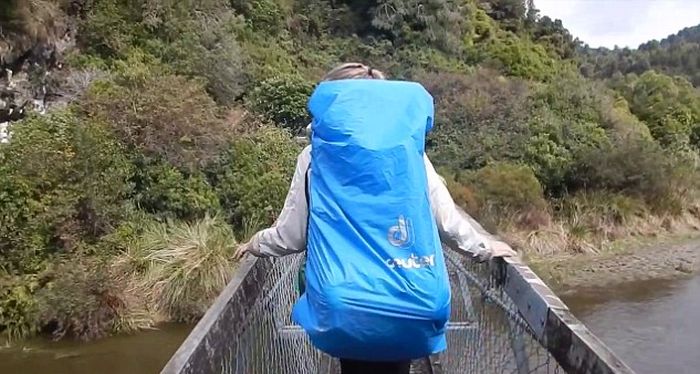 В Новой Зеландии туристы упали в реку с подвесного моста (3 фото )