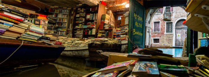 Необычный книжный магазин в Венеции (7 фото)