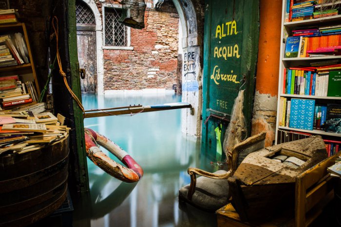 Необычный книжный магазин в Венеции (7 фото)