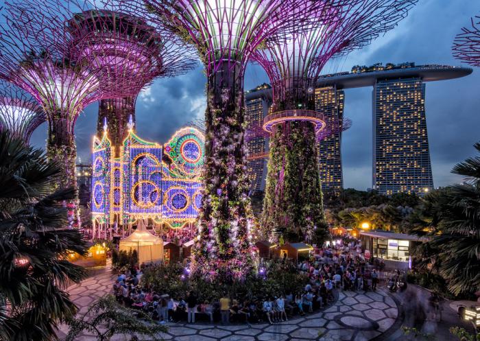 Новогодние Сады у залива в Сингапуре (20 фото)