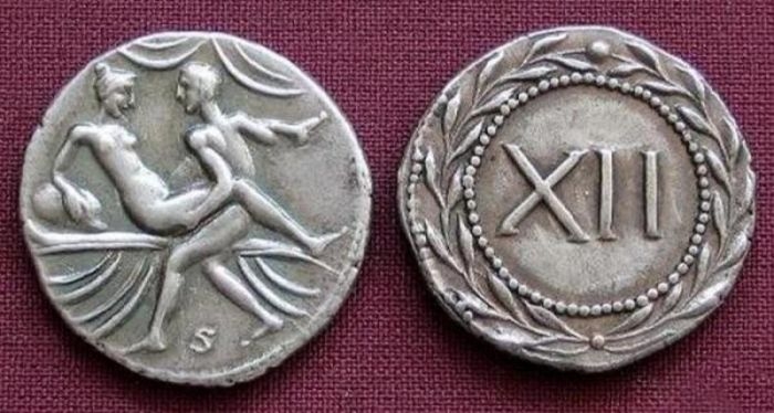 Необычные древние монеты-спинтрии (17 фото)