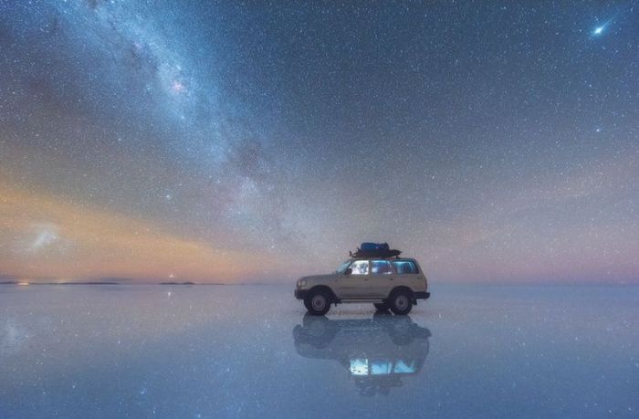 Отражение Млечного Пути в  Боливии (4 фото)
