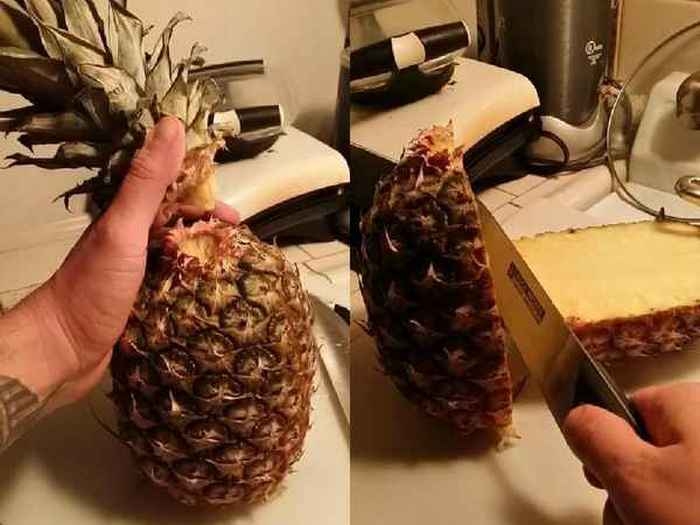 Как быстро и красиво порезать ананас (11 фото)