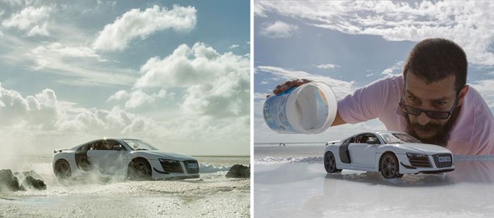 Рекламные снимки Audi R8 от креативного фотошрафа (8 фото)