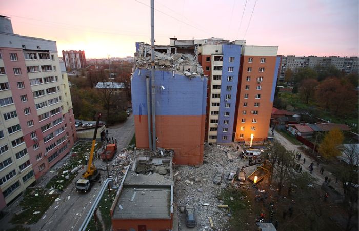 Взрыв в многоэтажном доме Рязани из-за утечки газа (5 фото)