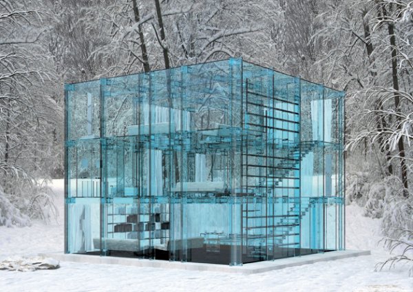 Прозрачный дом (9 фото)