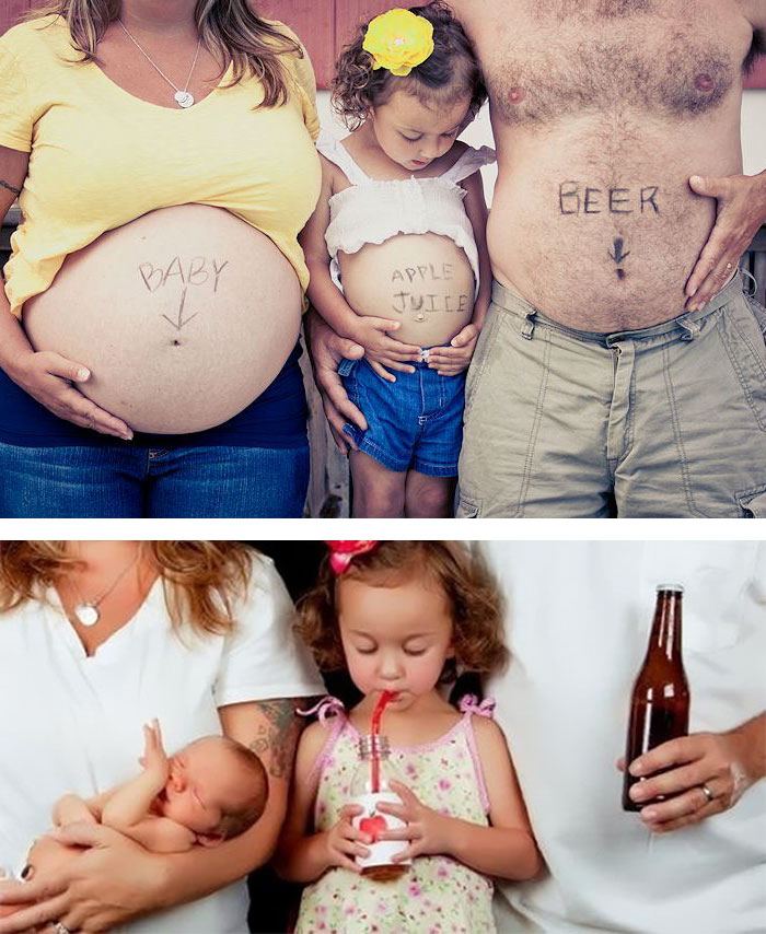 Прекрасные фото во время беременности и после нее (35 фото)