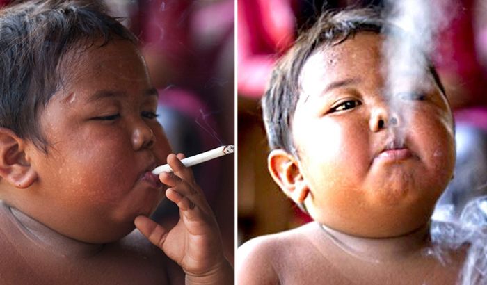 Как сложилась жизнь 2-летнего курильщика, выкуривавшего по 40 сигарет в день (6 фото)