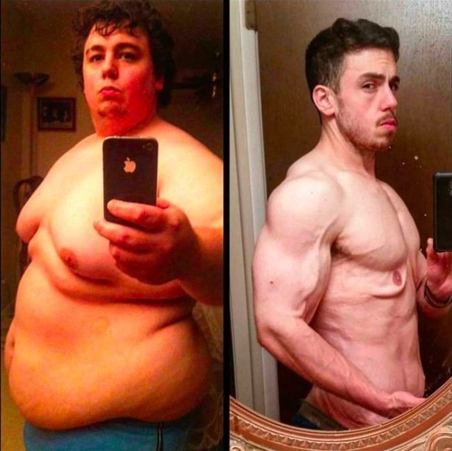 Парень решил бороться с лишним весом и похудел на 114 кг (12 фото)