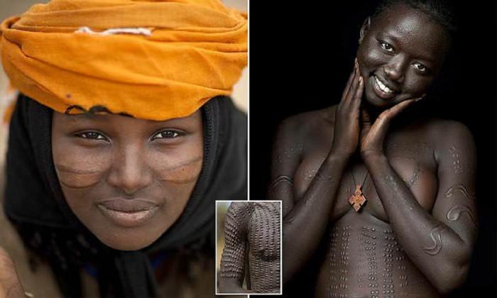 В Африке шрамы украшают не только мужчин (16 фото)