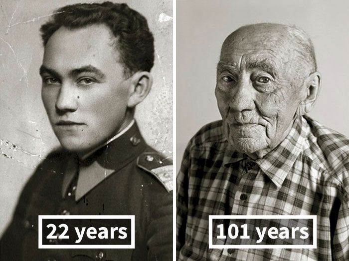 Чешские старожилы в молодости и сейчас (12 фото)