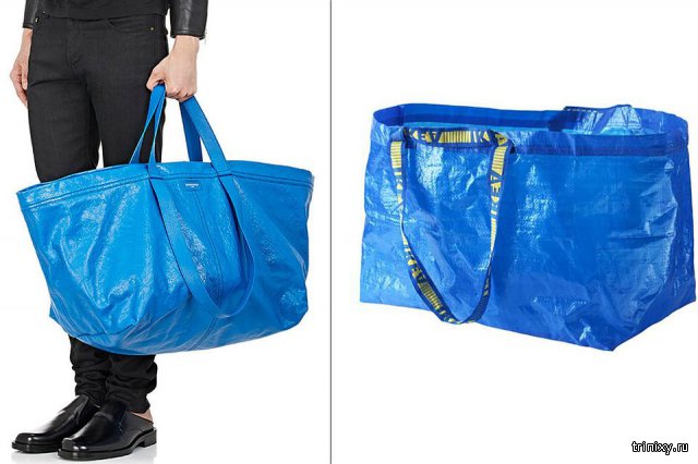 Пользователи сети стали одеваться в стиле сумки IKEA, высмеяв сумку (7 фото)