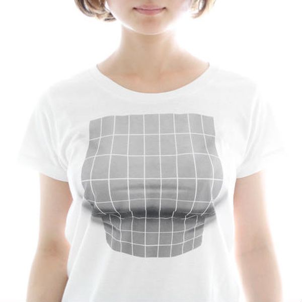 Женская футболка с эффектом большого бюста (5 фото)
