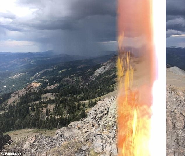 Австрийский турист успел сфотографировать молнию, попавшую в него (3 фото)