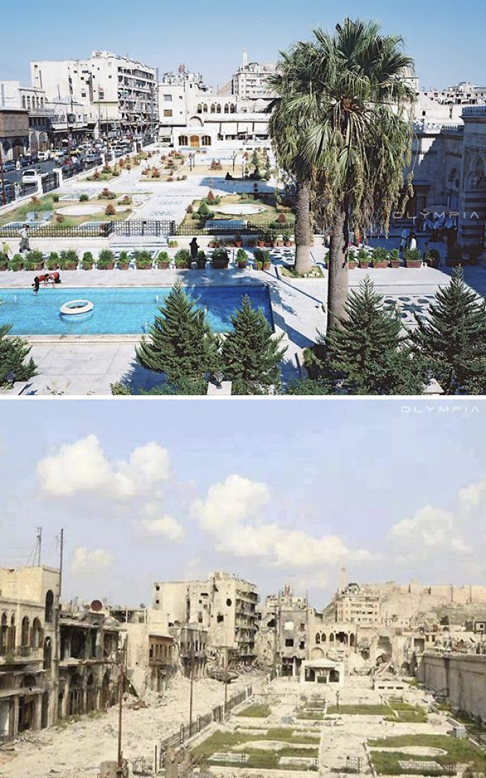 Крупнейший город Сирии до войны и сейчас (10 фото)