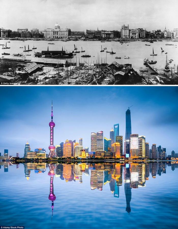 Города, которые очень изменились  за последние 100 лет (14 фото)