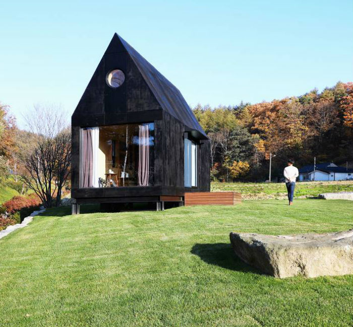 Крошечные домики для гостей в Южной Корее (13 фото)