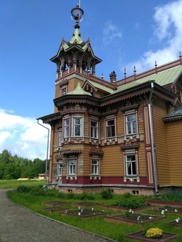 Деревянный терем 19 века в Костромской области (9 фото)