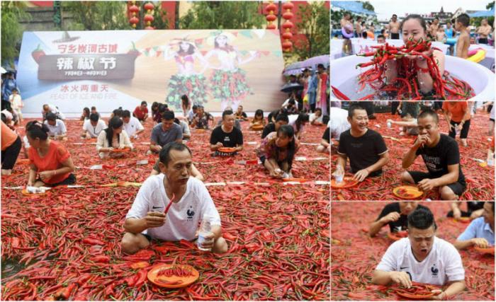 Конкурс по поеданию перца чили в Китае (17 фото)