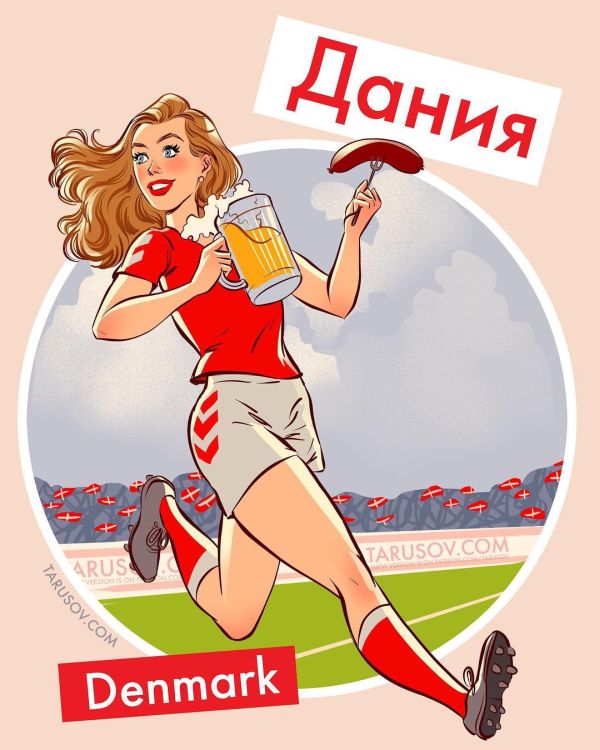 Футбольный пинап от российского художника-иллюстратора (13 картинок)