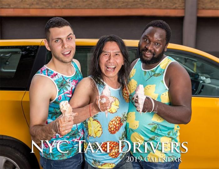 Нью-йоркские таксисты снялись в календаре на 2019 (8 фото)