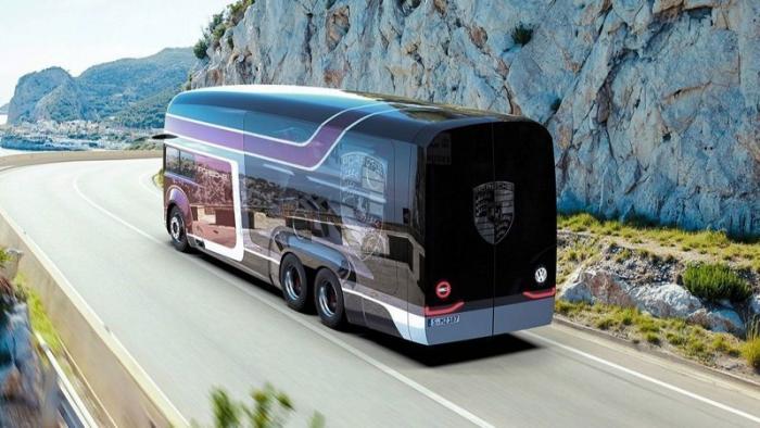 Российский дизайнер придумал автобус для перевозки Porsche (13 фото)