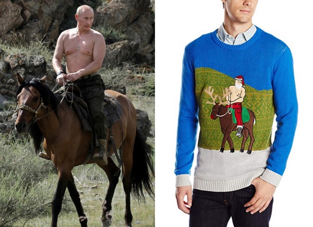 На Amazon продают свитера с Сантой - Владимиром Путиным (2 фото)