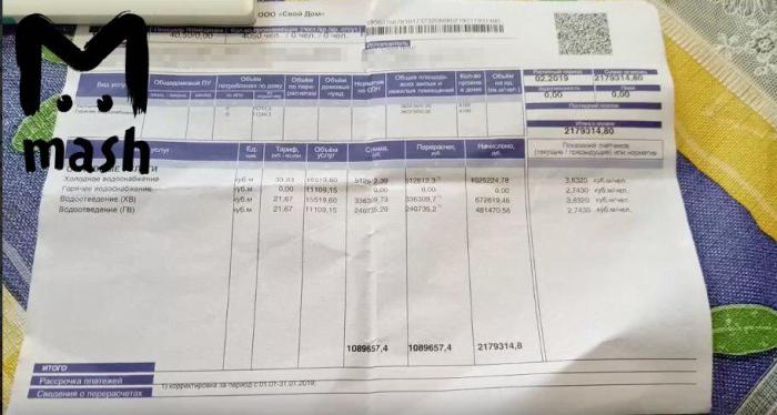 Управляющая компания в Перми разослала странные квитанции (2 фото)