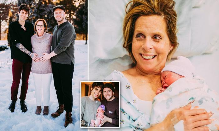 61-летняя американка родила ребенка для сына и его мужа (10 фото)