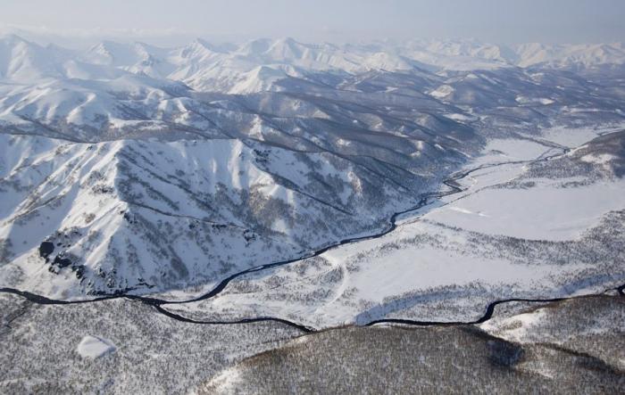 Зимняя Камчатка с высоты (9 фото)