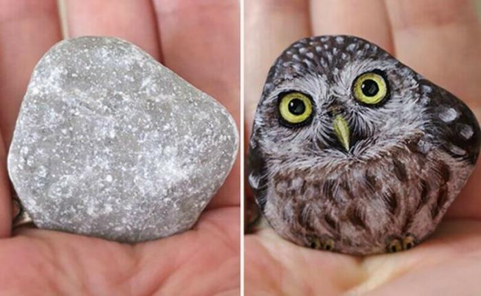 Японская художница превращает камни в милейших животных (30 фото)