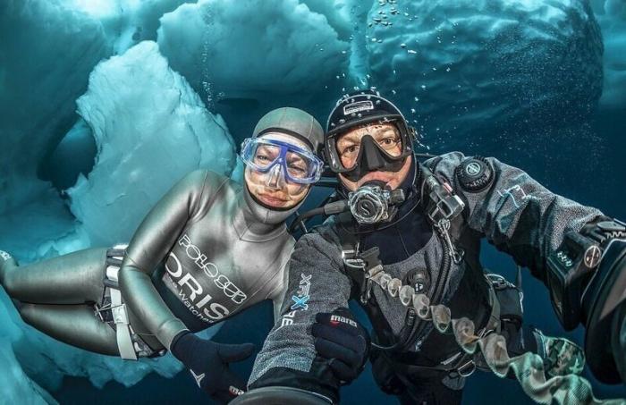 Дайверы сделали потрясающие снимки под айсбергами (11 фото)