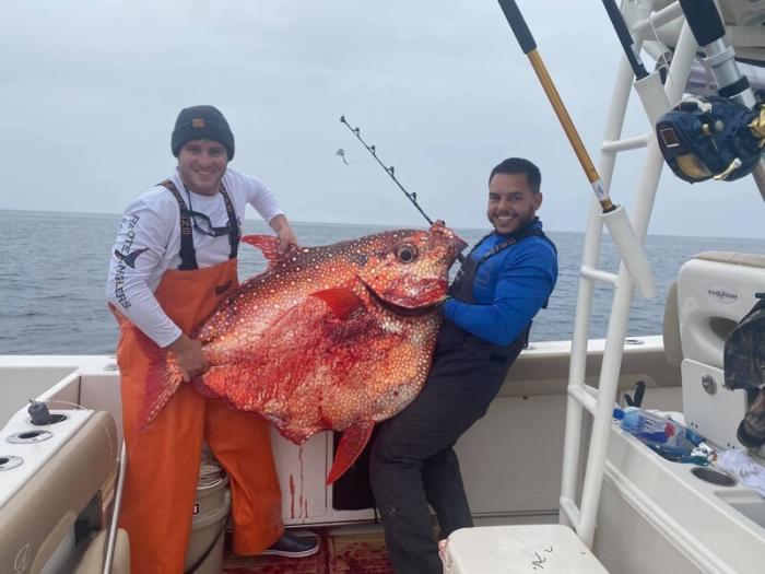 Рыбаки поймали «теплокровную» рыбу весом 65 кг (3 фото)