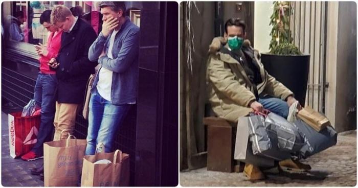 Бедные мужики на шоппинге (12 фото)