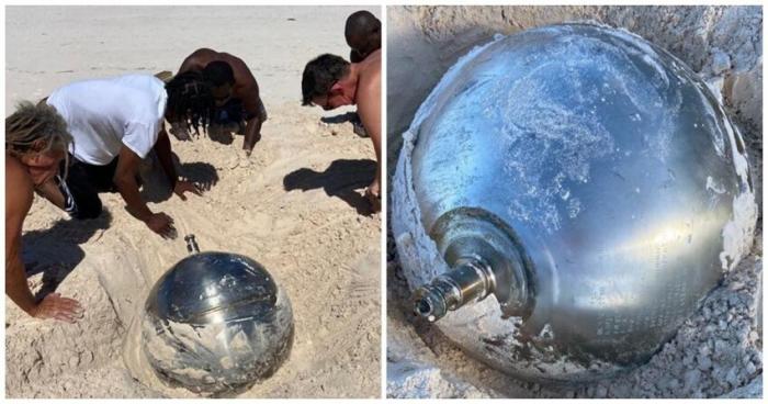 На Багамах нашли странный титановый шар (5 фото)