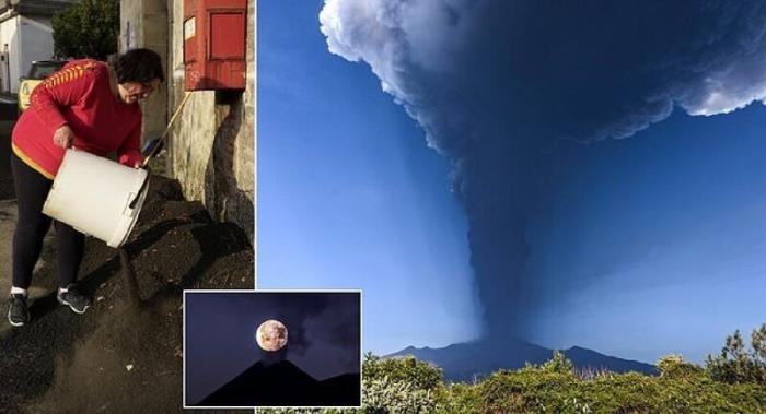 Вулкан Этна снова активизировался и засыпал пеплом все вокруг (9 фото)