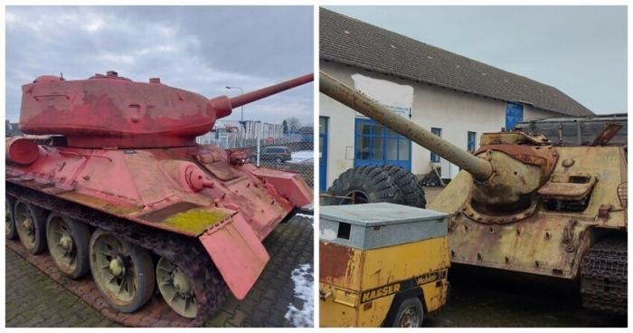 Житель Чехии решил сдать полиции розовый Т-34 (3 фото) 